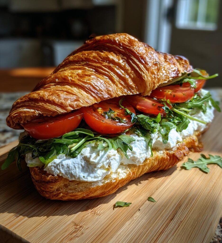 Goat Cheese Croissant Sandwich