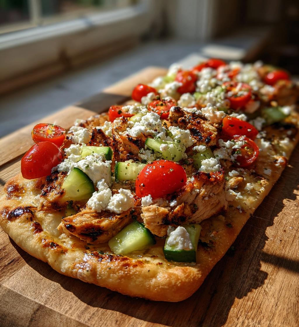 Greek Chicken Flatbread - detail 1