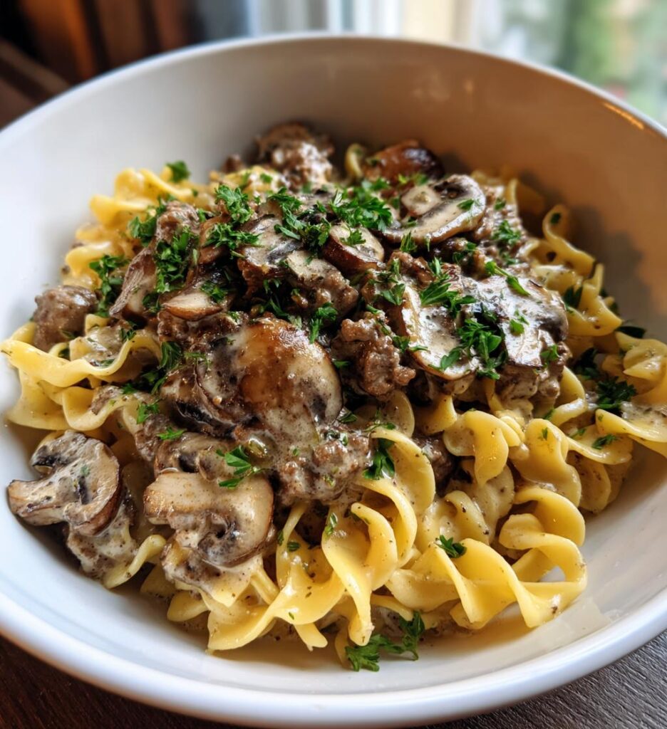 Ground Beef Stroganoff