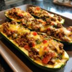 Ground Beef Zucchini Boats