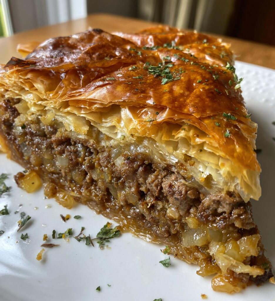 Ground Meat Phyllo Pie