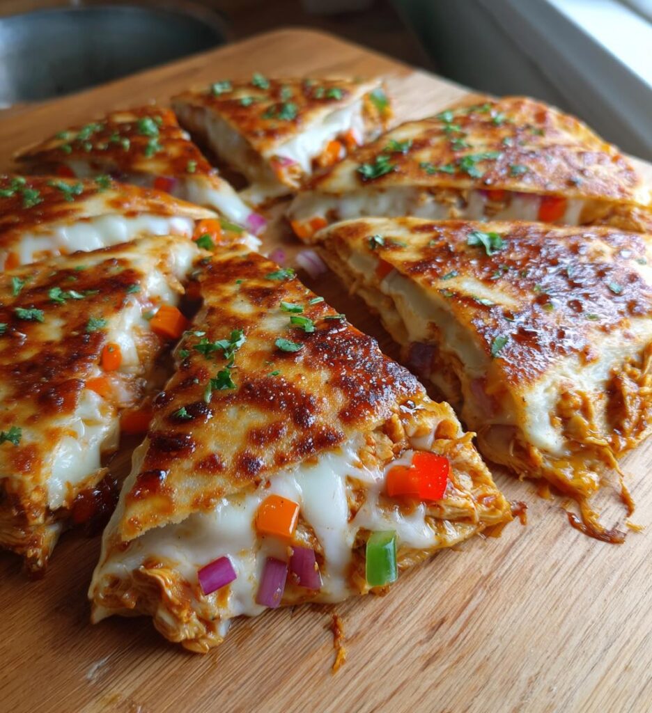 Hot Honey BBQ Chicken Quesadillas