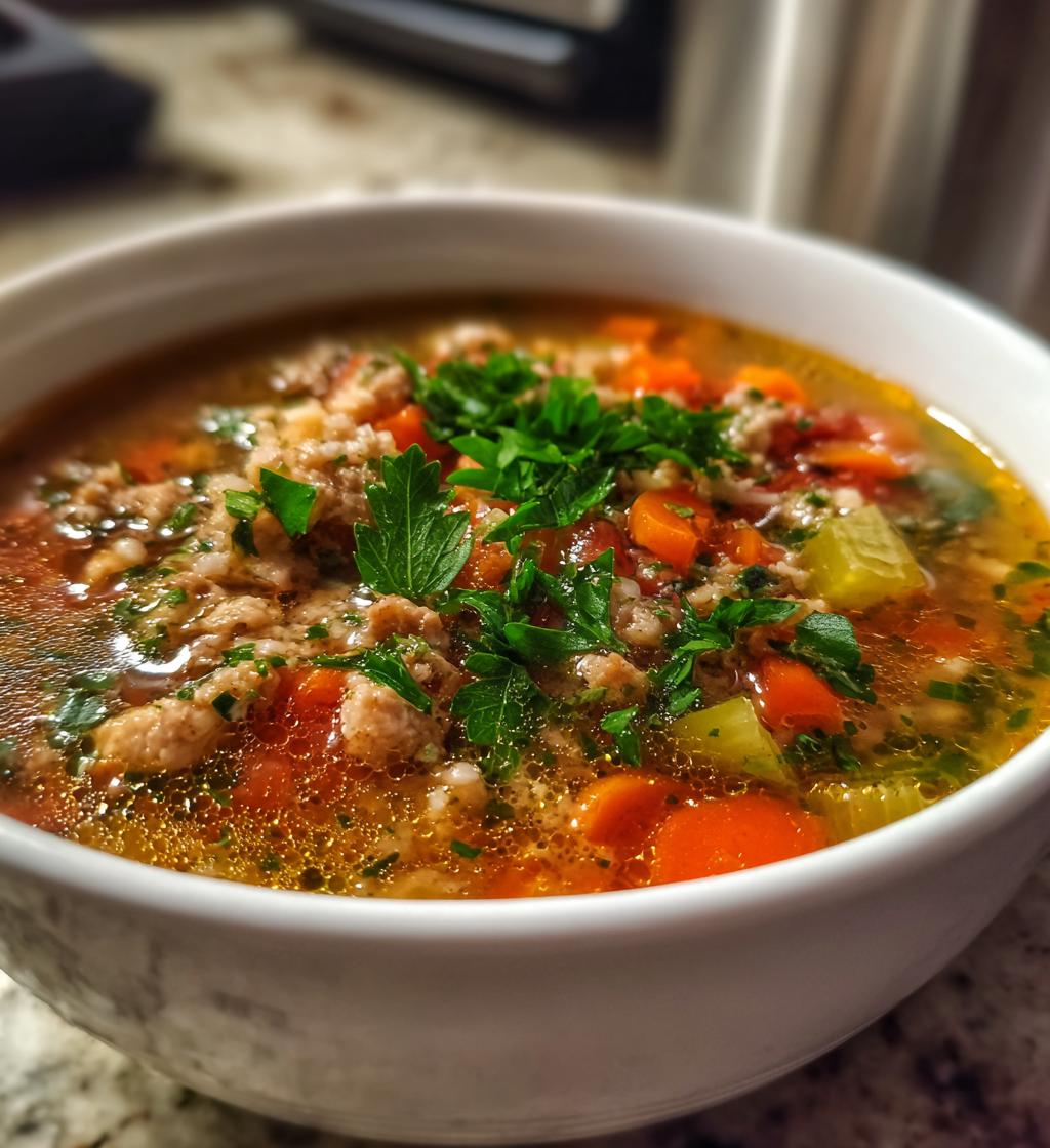 Italian Ground Chicken Soup - detail 1