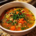 Italian Ground Chicken Soup