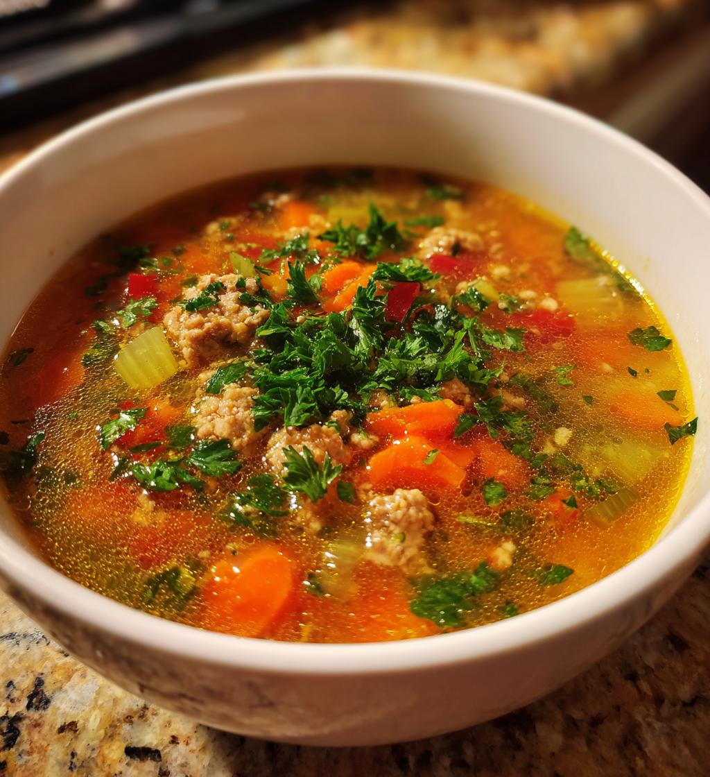 Italian Ground Chicken Soup