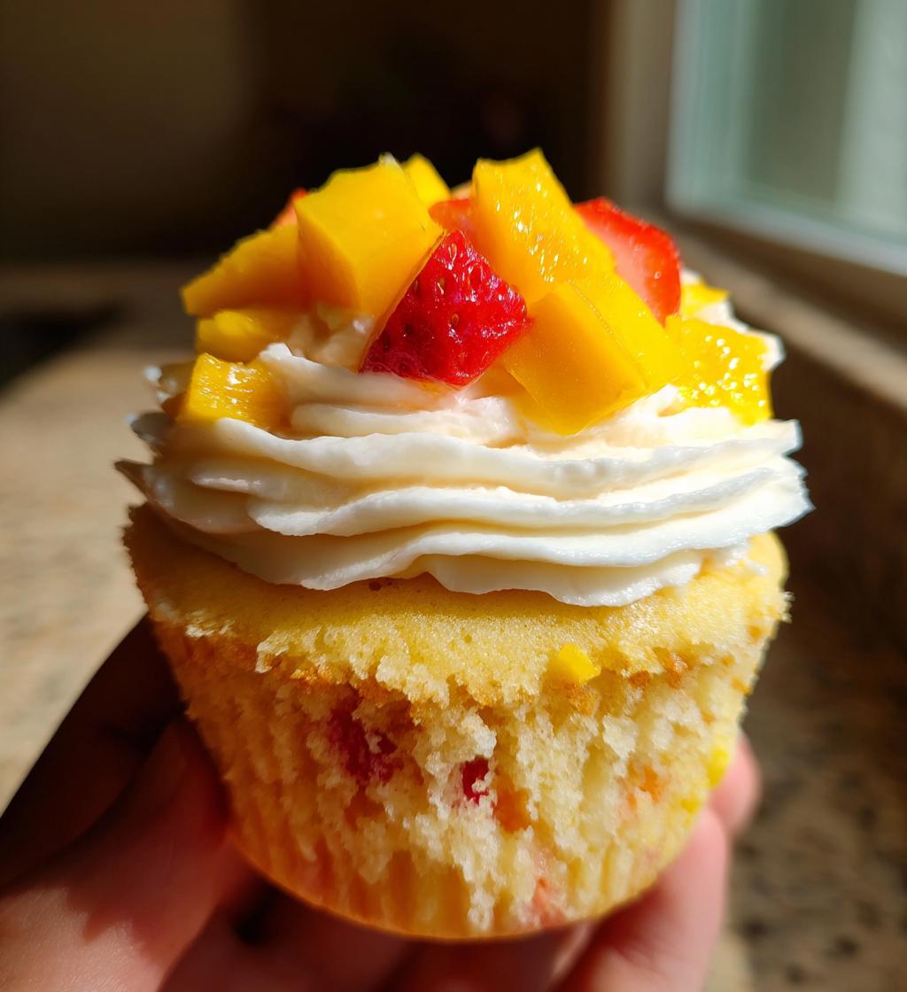 Mango Strawberry Cupcakes - detail 1