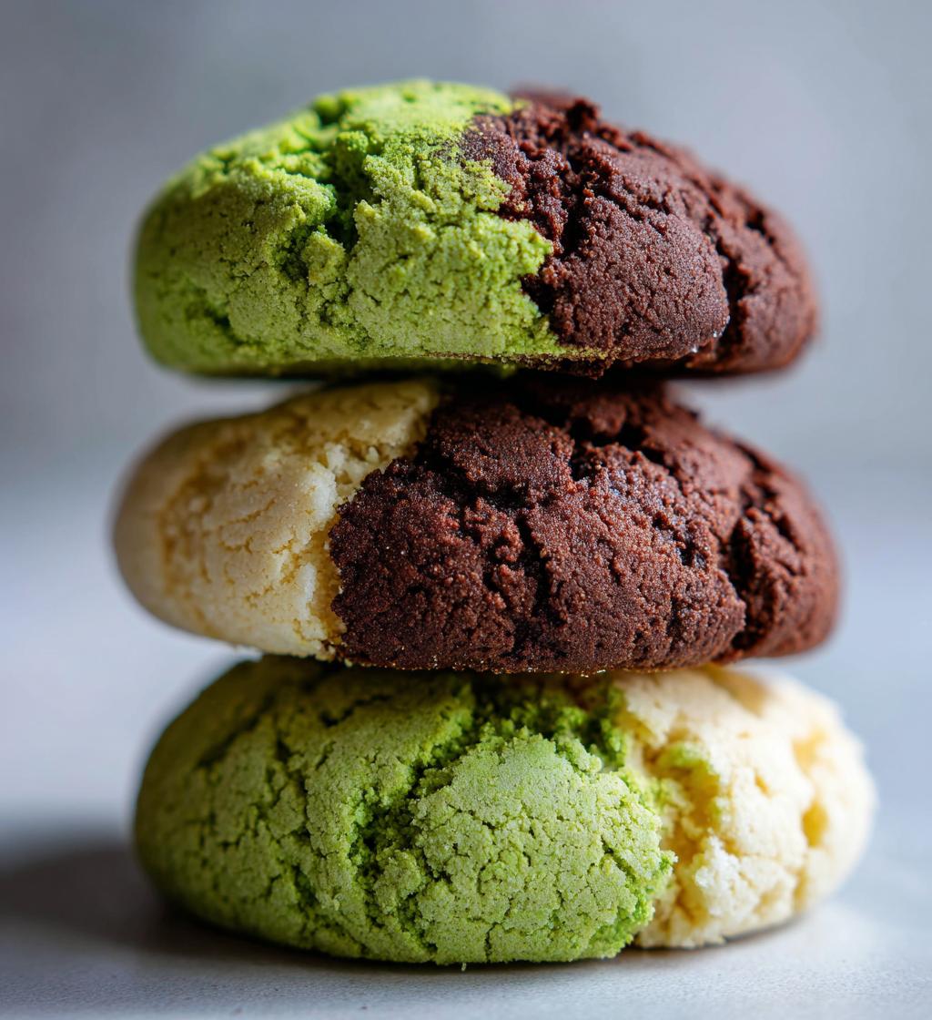 Matcha Neapolitan Cookies - detail 1
