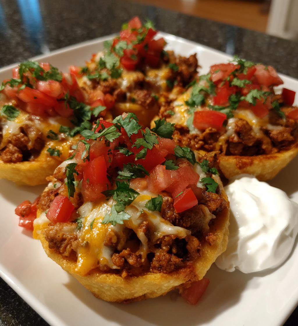 Mini Baked Chicken Tacos