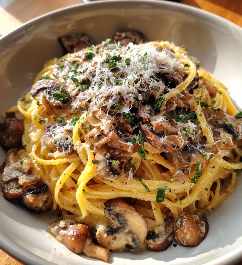Mushroom Cream Pasta