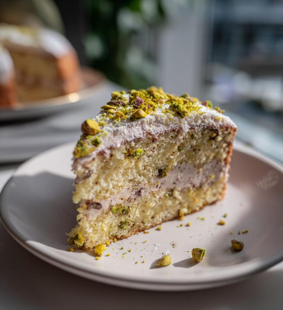 Pistachio Rose Milk Cake