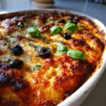 Roasted Cauliflower Pizza Casserole