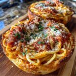 Spaghetti Garlic Bread Bowls
