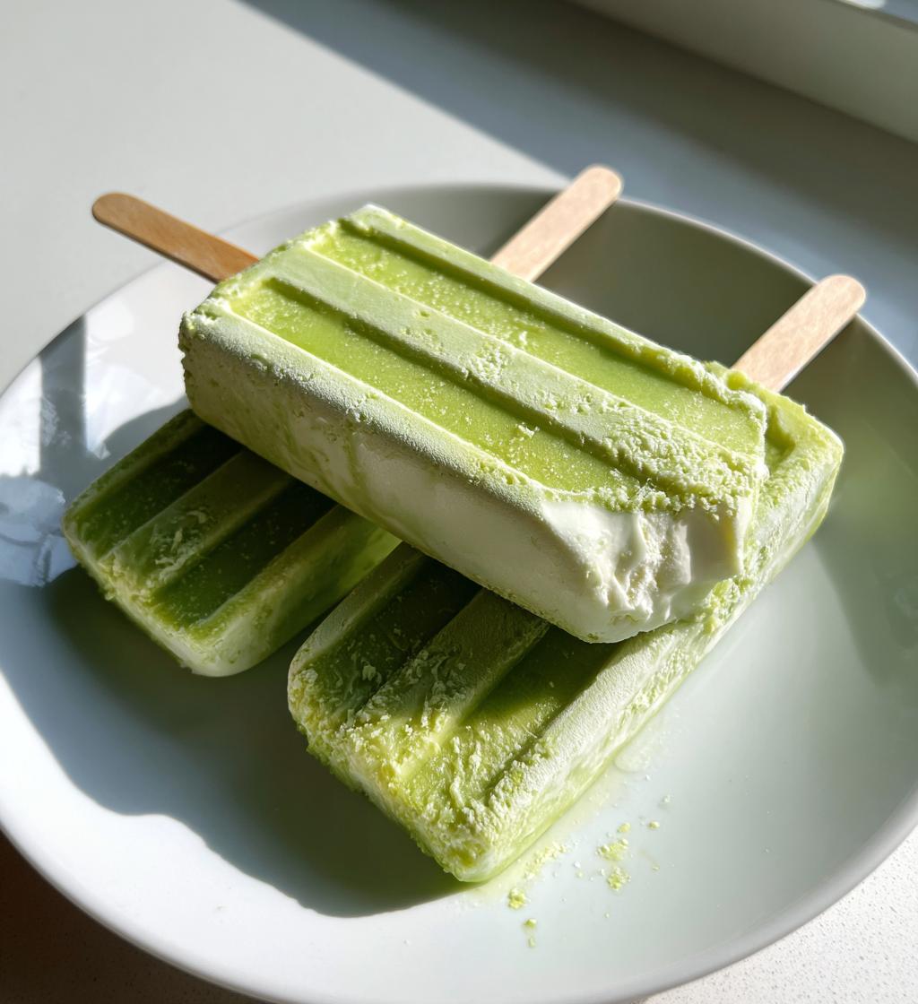 Vegan Honeydew Ice Cream Bars - detail 1