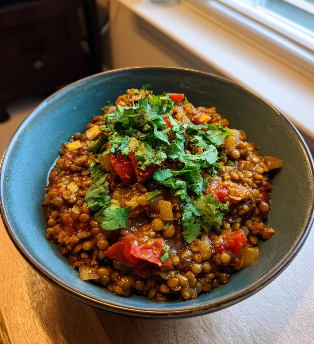 Vegetarian Mexican Lentils - detail 1