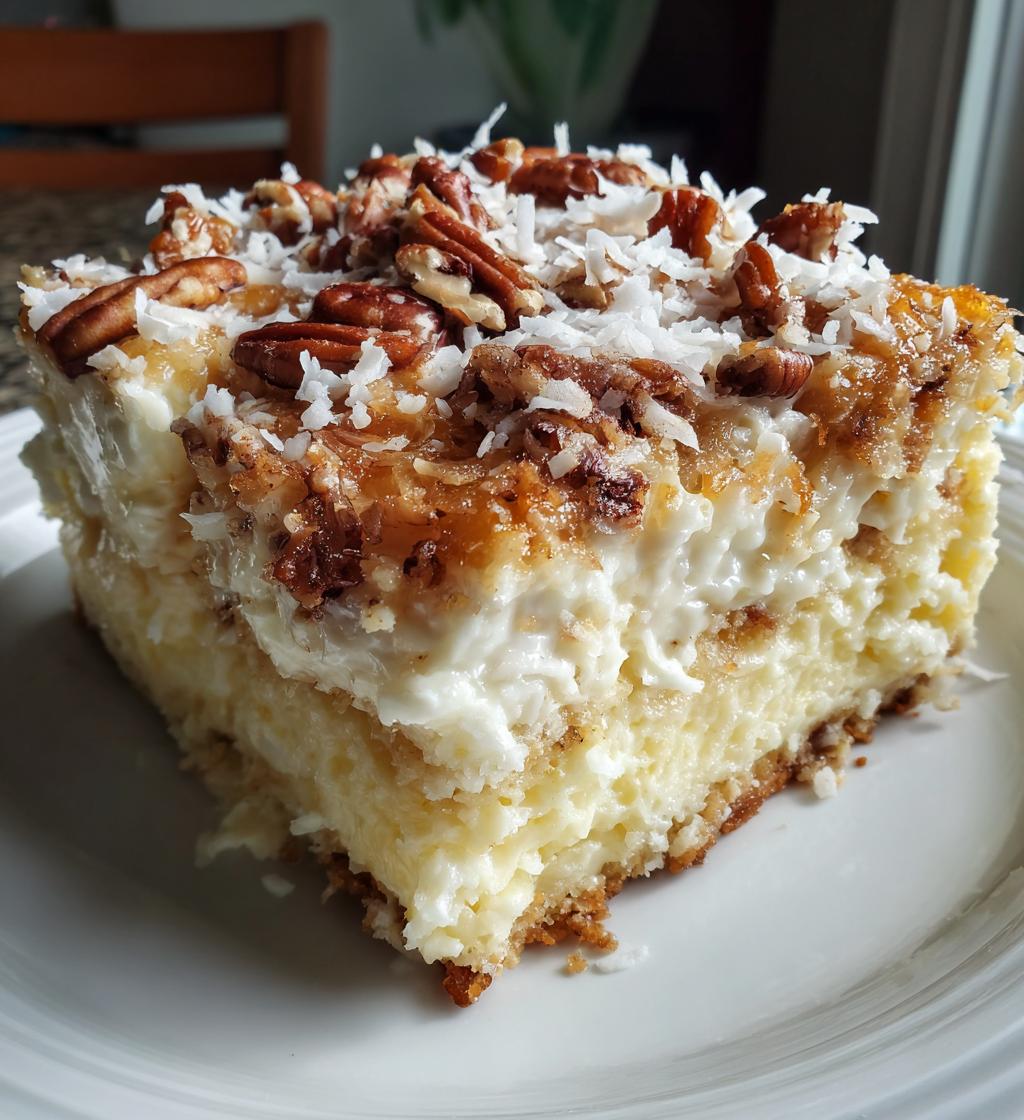 White German Chocolate Cheesecake Cake