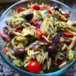 Artichoke Olive Orzo Salad