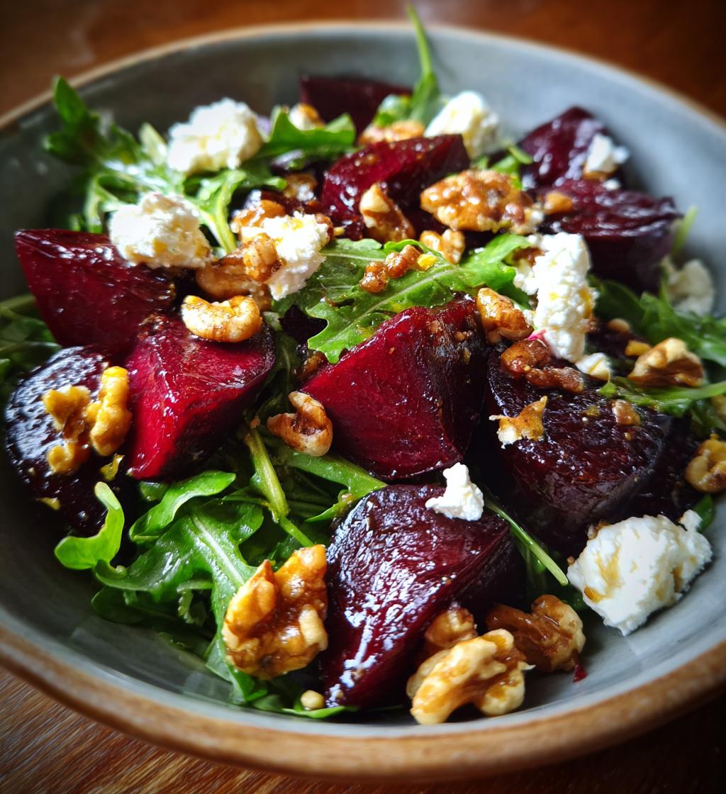 Beet Arugula Feta Salad
