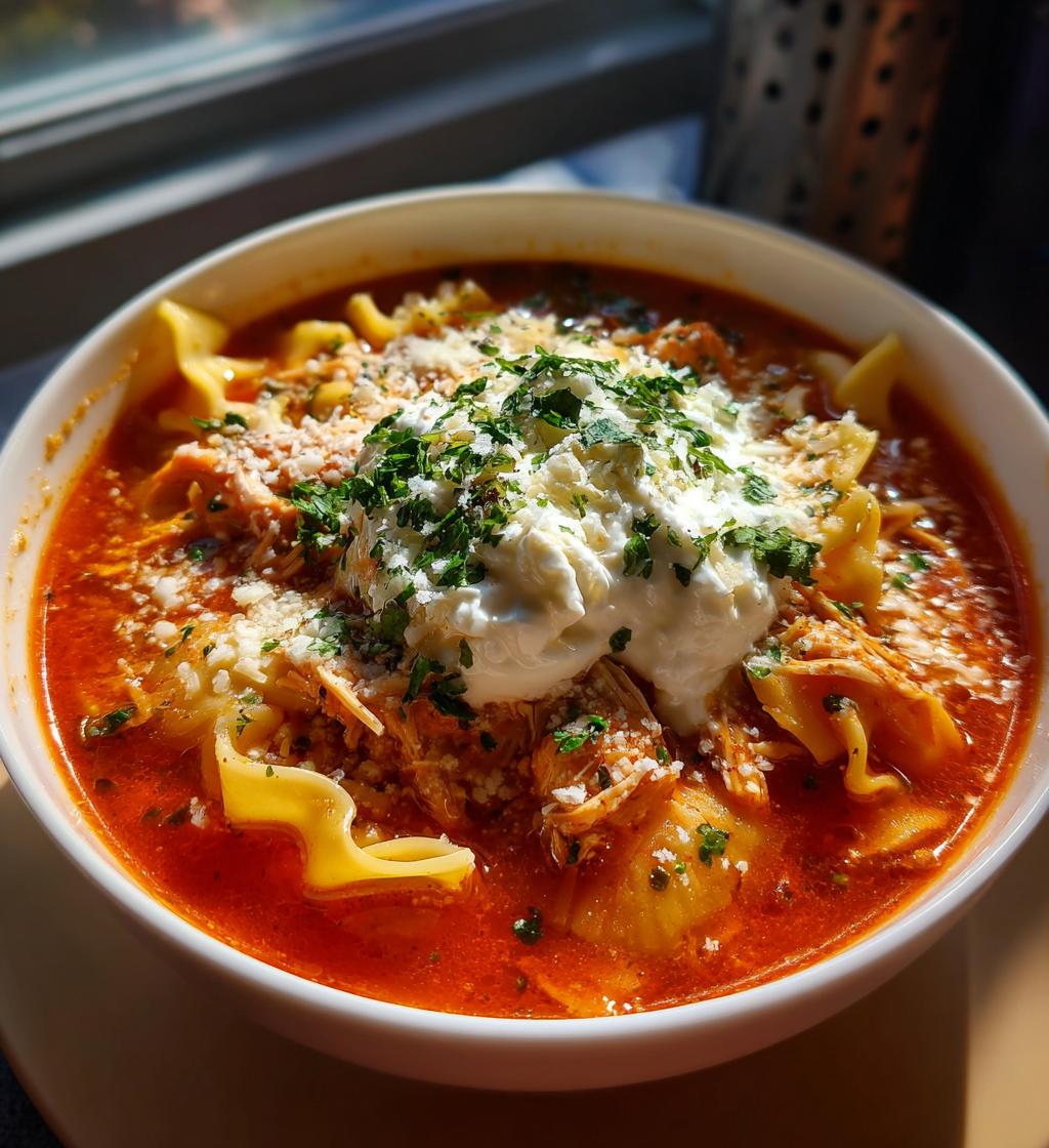 Chicken Lasagna Soup
