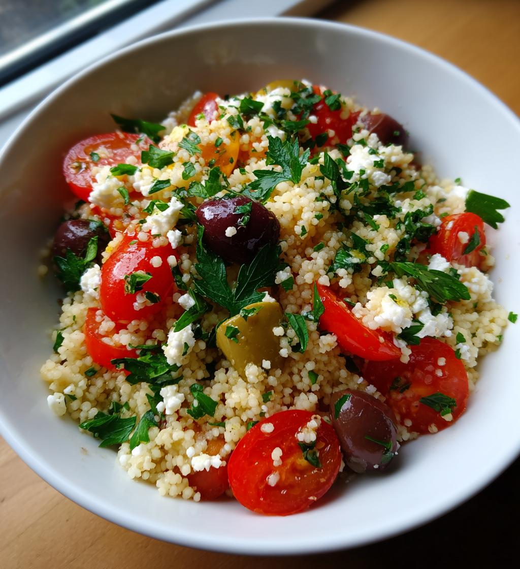 Couscous Olive Feta Salad