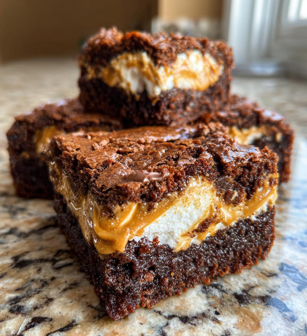Fluffernutter Brownies