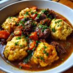 Irish Stew Cheddar Dumplings