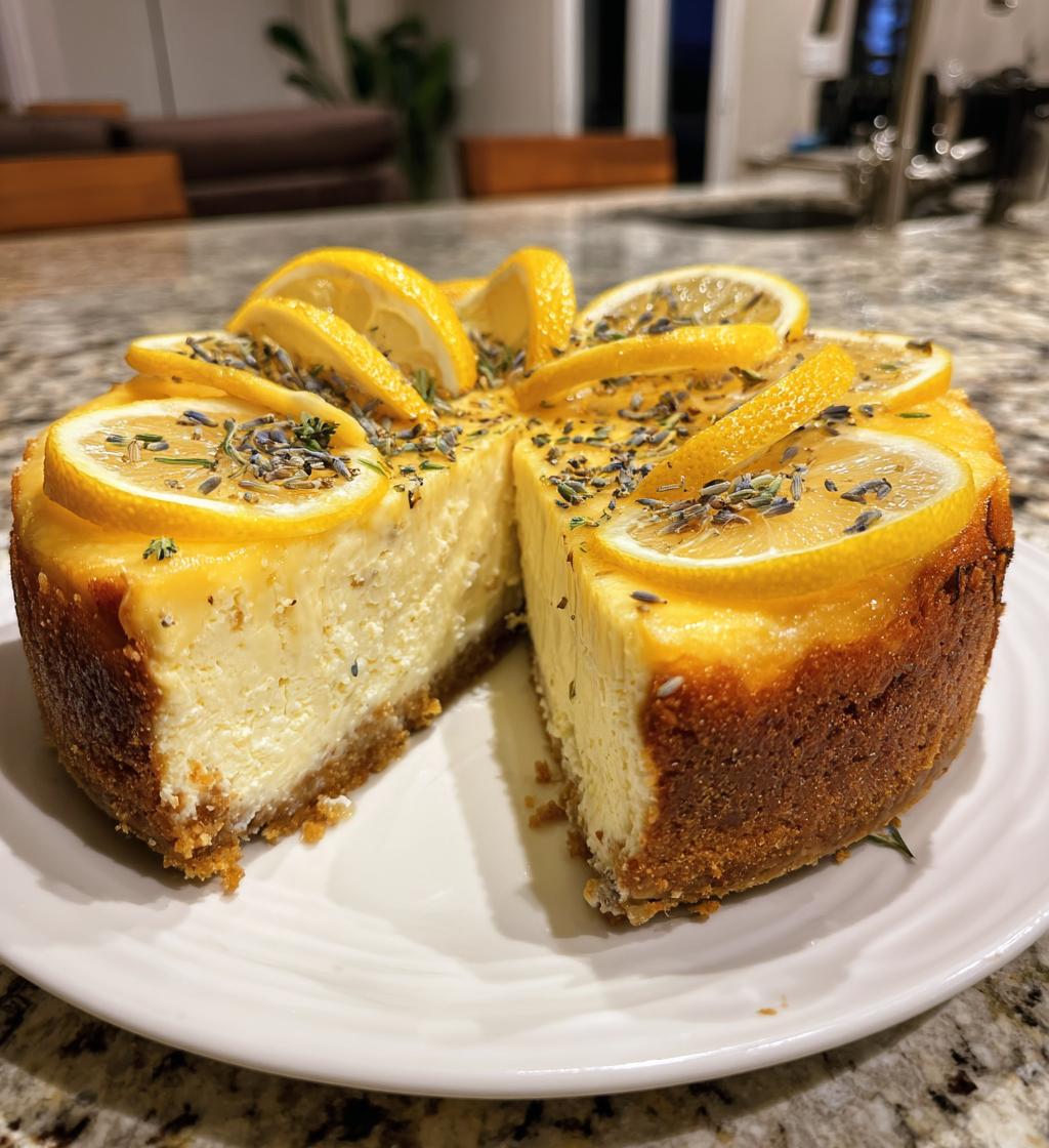 Lemon Lavender Cheesecake