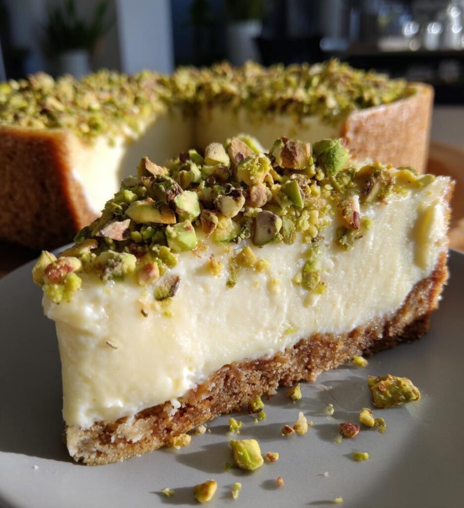 No Bake Pistachio Cheesecake