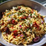 Orzo Feta Sun Dried Tomato Salad