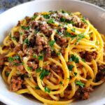 Parmesan Beef Linguine