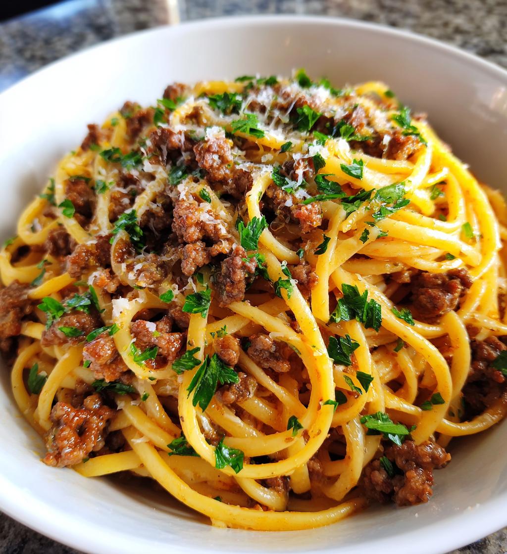 Parmesan Beef Linguine