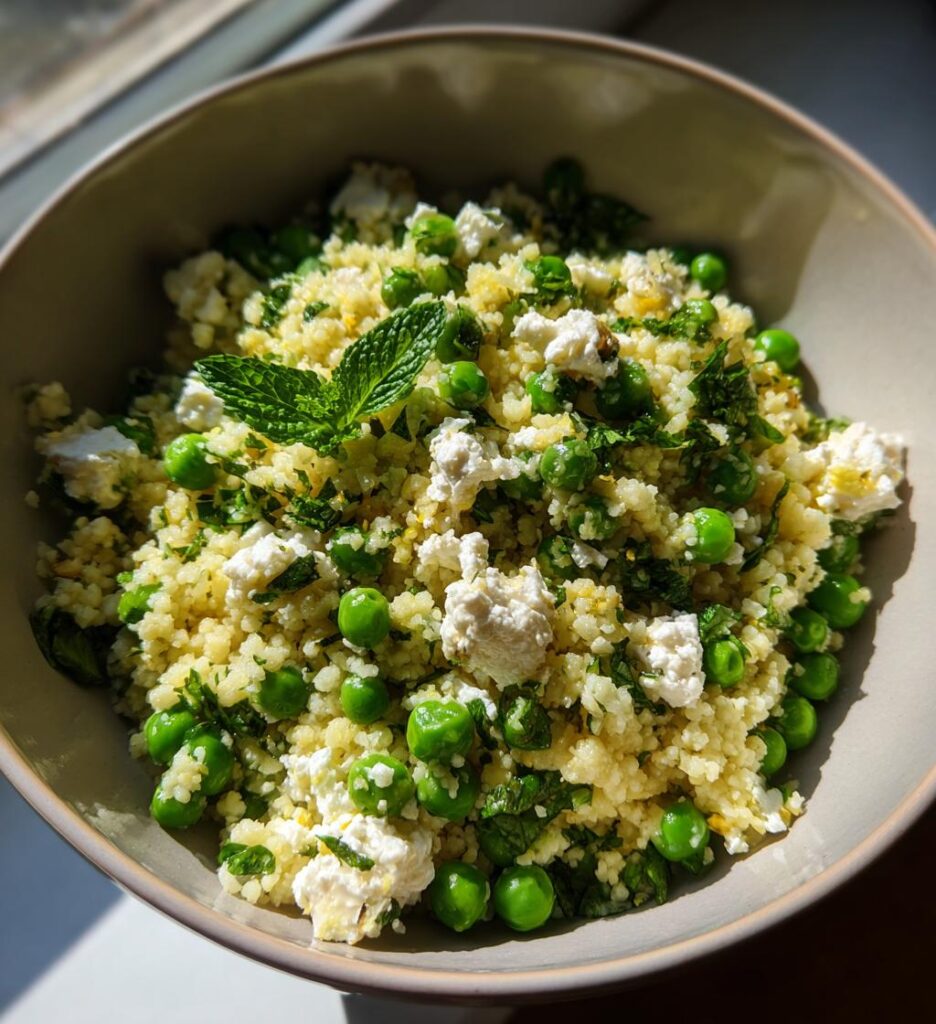 Pea Feta Couscous