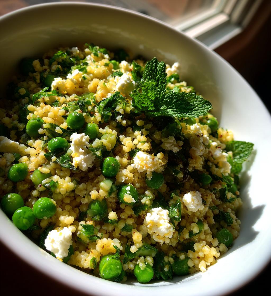 Pea Feta Couscous Salad