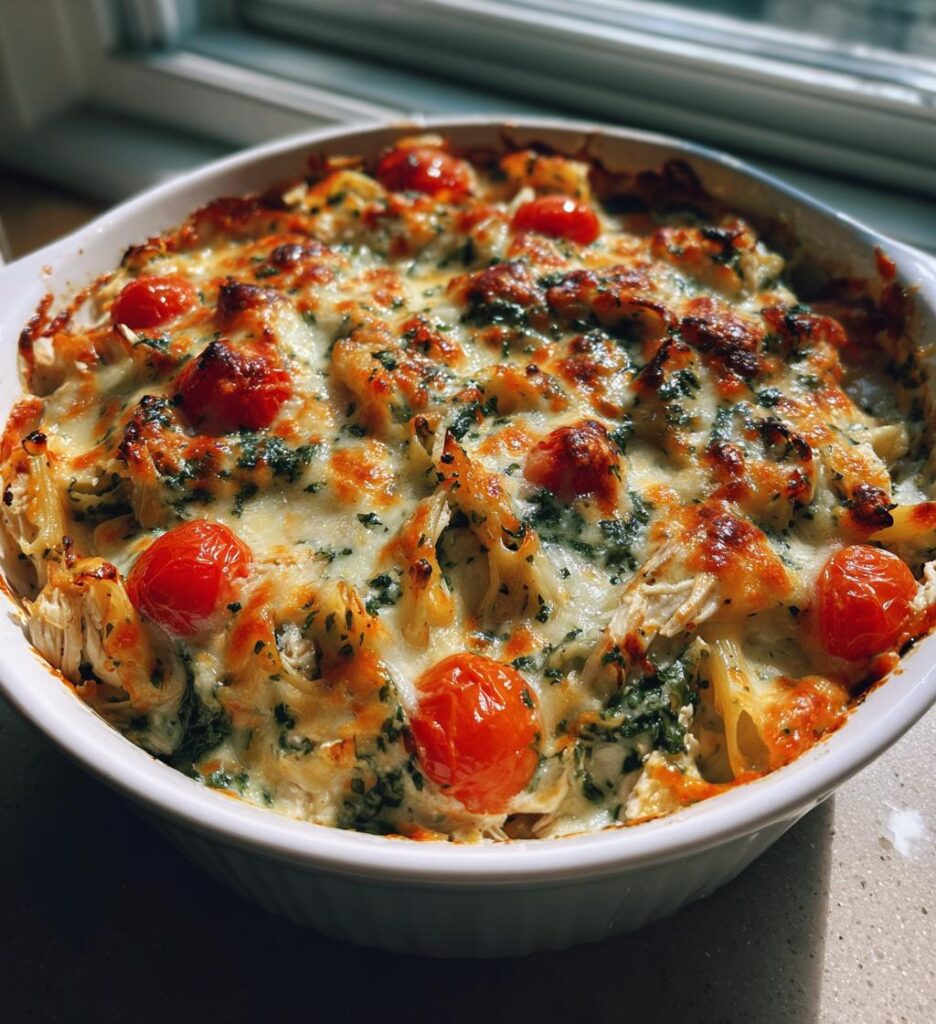 Pesto Chicken Pasta Bake