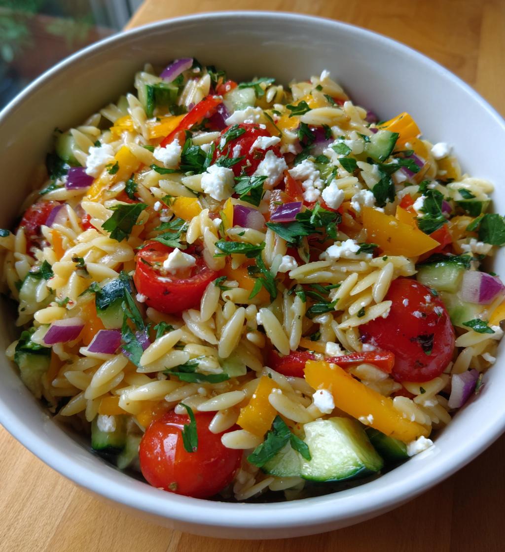 Rainbow Orzo Salad