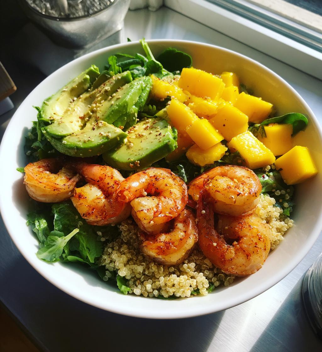 Shrimp Avocado Mango Bowl