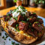Steak Bites Baked Potato