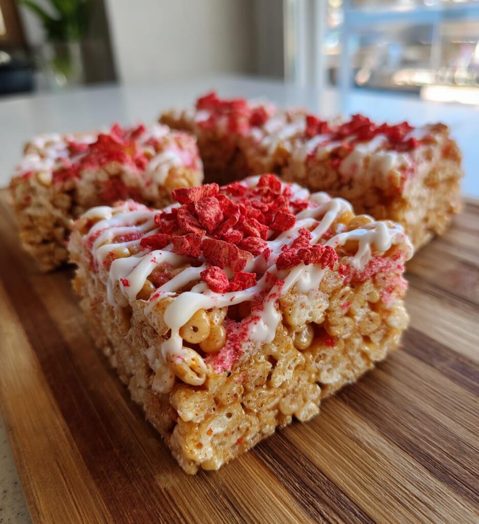 Strawberry Crunch Rice Krispie Treats