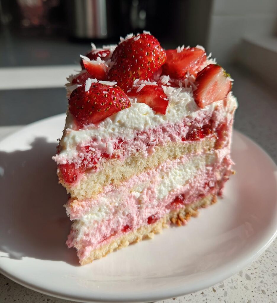 Strawberry Earthquake Cake