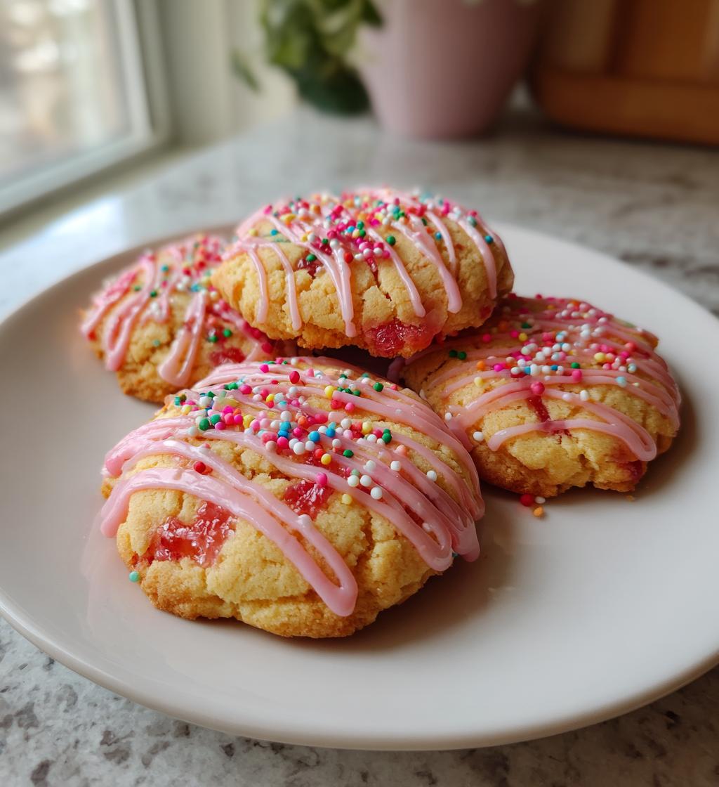 Strawberry Pop Tart Cookies
