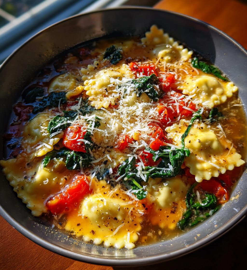 Tuscan Ravioli Soup