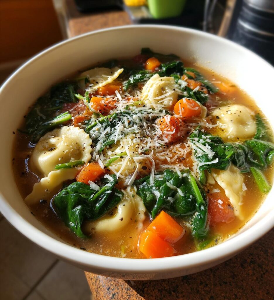 Tuscan Ravioli Soup