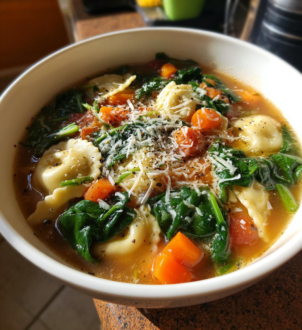 Tuscan Ravioli Soup