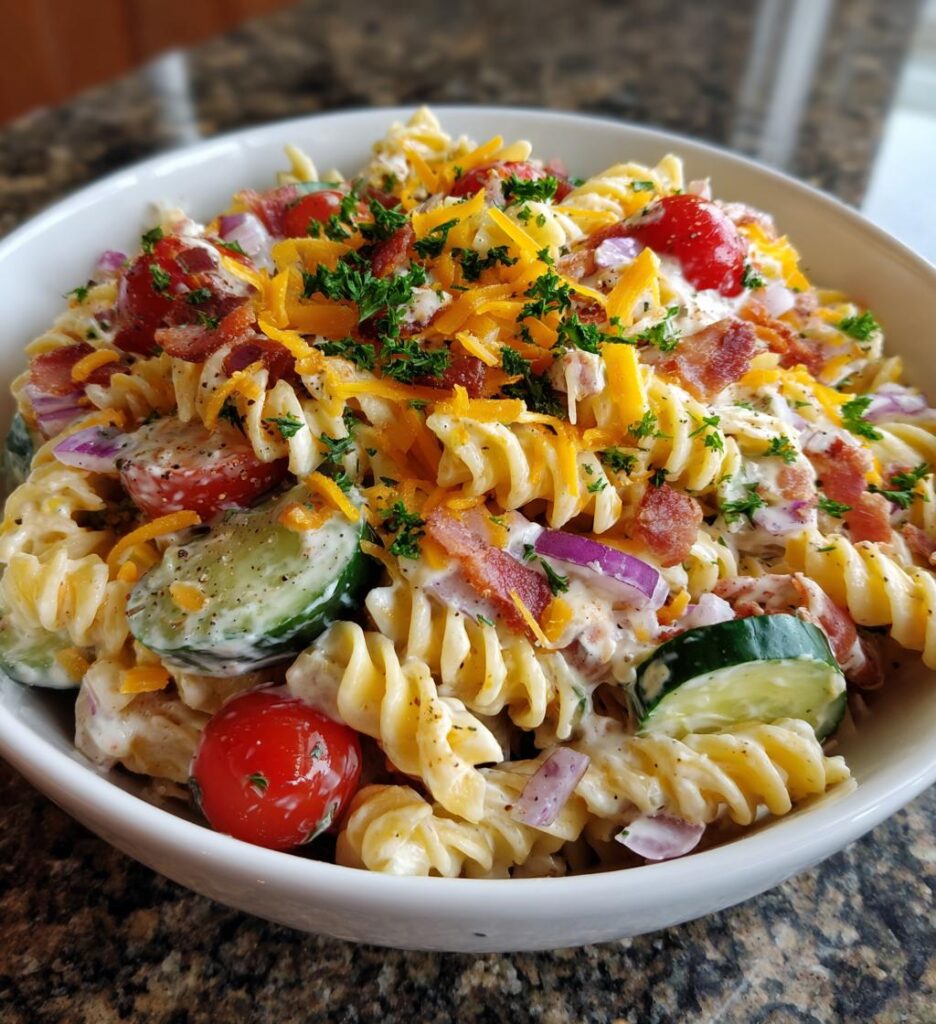 Bacon Ranch Pasta Salad