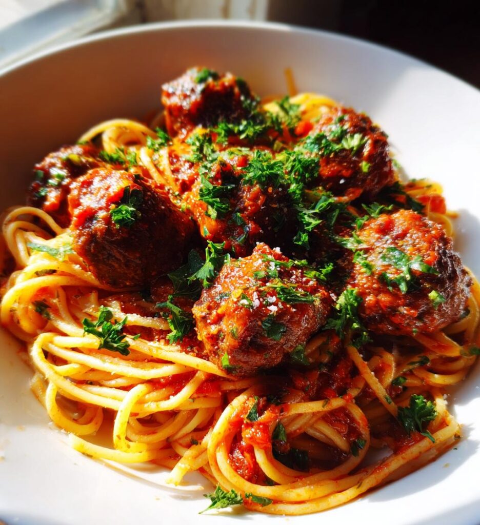 BBQ Meatball Pasta