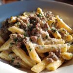 Beef Alfredo Ziti