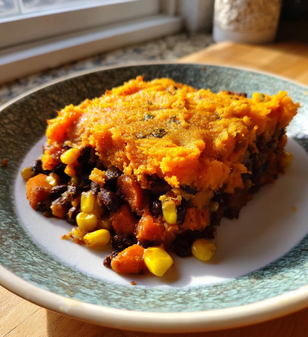 Black Bean Sweet Potato Shepherds Pie