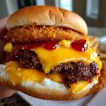 Cheeseburger Onion Ring Roll