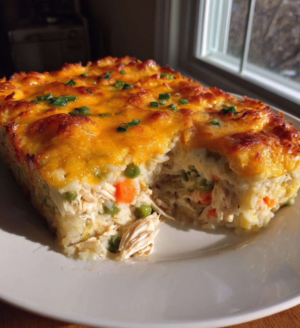 Cheesy Chicken Rice Casserole