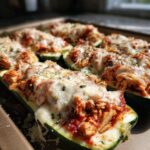 Chicken Parmesan Zucchini Boats
