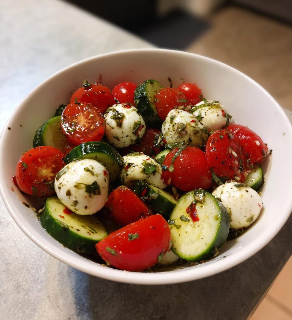 Cucumber Caprese Salad
